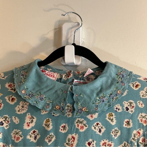 LITTLE PHOOL Sz XL Mini Dress Floral Buttoned Made in India 100% Rayon NEW - Picture 4 of 14